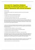 Concept 33 Cognition Giddens Concepts for Nursing Practice, 3rd Edition Questions