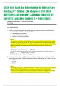 2024 Test Bank for Introduction to Critical Care 	Nursing,5TH  Edition  (All chapters) 250 EXAM QUESTIONS AND CORRECT ANSWERS VERIFIED BY EXPERTS |ALREADY GRADED A+ TOPSCORE!!! 