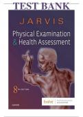 Test Bank For Physical Examination and Health Assessment 8th Edition by Carolyn Jarvis ISBN: 9780323510806| Complete Guide A+
