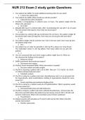 NUR 212 Exam 2 study guide Questions