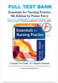 Test Bank for Essentials for Nursing Practice 9th Edition by Potter & Perry