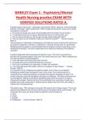 BARKLEY Exam 1 - Psychiatric/Mental  Health Nursing practice EXAM WITH  VERIFIED SOLUTIONS RATED A.