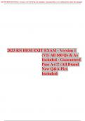 2023 RN HESI EXIT EXAM - Version 1 All 160 Qs & As Included - Guaranteed Pass A+! (All Brand New Q&A Pics Included) A+