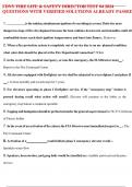 FDNY FIRE LIFE & SAFETY DIRECTOR TEST #4 2024 QUESTIONS WITH VERIFIED SOLUTIONS ALREADY PASSED