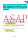 Ati fundamentals proctored exam 2019 r etake guide 1/REAL EXAM LATEST VER SION /A GRADE/70 QUESTIONS AND A NSWERS