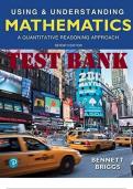 Test bank using understanding mathematics a quantitative reasoning approach 2023-2024 Latest Update