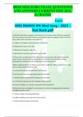 HESI MED SURG EXAM. QUESTIONS  AND ANSWERS.CURRENT ONE 2021.  A+ RATED  Exam HESI RNHESI RN Med-Surg - 2023 - Test Bank.pdf