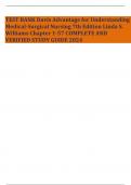 TEST BANK Davis Advantage for Understanding Medical-Surgical Nursing 7th Edition Linda S. Williams Chapter 1-57 COMPLETE AND VERIFIED STUDY GUIDE 2024