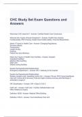 CHC Study Set Exam Questions and Answers (Graded A)