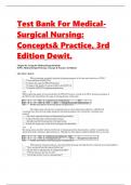 Test Bank For Medical- Surgical Nursing: Concepts & Practice, 3rd Edition Dewit. 