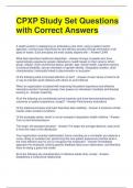 CPXP Study Set Questions with Correct Answers