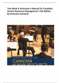 Test Bank & Instructor’s Manual for Canadian  Human Resource Management 13th Edition  By Hermann Schwind                                                                                                                                                       