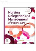 TEST BANK FOR NURSING DELEGATION AND MANAGEMENT OF PATIENT CARE 3RD EDITION BY MOTACKI