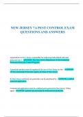 NEW JERSEY 7A PEST CONTROL EXAM  QUESTIONS AND ANSWERS