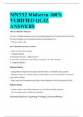 MN552 Midterm 100%  VERIFIED QUIZ  ANSWERS