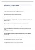 telemetry nurse notes Question and answers rated A+ 2023/2024