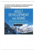 Test Bank & Solution Manual for Adult Development  and Aging, 2nd Canadian Edition By Susan K.  Whitbourne