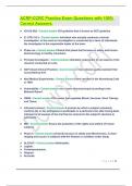 ACRP-CCRC Practice Exam Questions with 100% Correct Answers.
