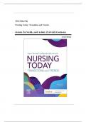 Test Bank - Nursing Today: Transition and Trends, 11th Edition (Zerwekh, 2023), Chapter 1-26 | All Chapters