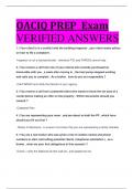 OACIQ PREP Exam VERIFIED ANSWERS