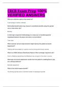 CRCR Exam Prep 100%  VERIFIED ANSWERS