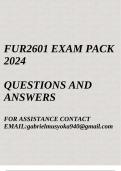 FUR2601 Exam pack 2024(Questions and answers)