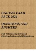 GGH1503 Exam pack 2024(Questions and answers)