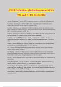 CFEI Definitions (Definitions from NFPA 921 and NFPA 1033) 2022