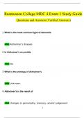 Rasmussen College MDC 4 Exam 1 Questions and Answers (2024 / 2025) (Verified Answers)