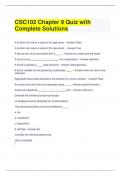 CSC102 Chapter 9 Quiz with Complete Solutions