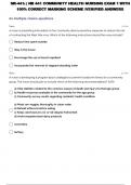 NR-442: | NR 442 COMMUNITY HEALTH NURSING EXAM 1 {C} WITH 100% CORRECT MARKING SCHEME /VERIFIED ANSWERS