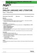 AQA A-level ENGLISH LANGUAGE AND LITERATURE Paper 1 Telling Stories QP 2023