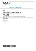 AQA 2023 AS ENGLISH LITERATURE B 7716/1B Paper 1B  Mark scheme
