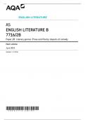 AQA 2023 AS ENGLISH LITERATURE B 7716/2B Paper 2B  Mark scheme