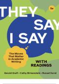 They say/I say 5ed. Gerald Graff, Cahy Birkenstein. 2021