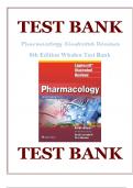 Test Bank For Lippincott Illustrated Reviews: Pharmacology 8th Edition by Karen Whalen||ISBN NO:10,1975170555||ISBN NO:13,978-1975170554||Chapter 1-48||Complete Guide A+.