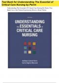 Test Bank for Understanding the Essentials of Critical Care Nursing by  Perrin(BUNDLE)