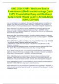 UHC 2024 AHIP - Medicare Basics Assessment (Medicare Advantage [non-SNP], Prescription Drug and Medicare Supplement Plans) Exam || All Solutions (100% Correct)