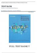 Test Bank For Statistics for the Behavioral Sciences 10th Edition by Frederick J Gravetter, Larry B. Wallnau||ISBN NO:10,9781305504912||ISBN NO:13,978-1305504912||All Chapters||A+, Guide.