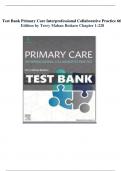 Test Bank For Primary Care Interprofessional Collaborative Practice 6th Edition By Buttaro 9780323570152 Chapter 1-228 Complete Questions And Answers A+