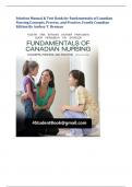 Solution Manual & Test Bank for Fundamentals of Canadian  Nursing Concepts, Process, and Practice, Fourth Canadian  Edition By Audrey T. Berman