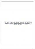 Test Bank - Success in Practical/Vocational Nursing: From Student to Leader, 8th Edition (Knecht, 2017), Chapter 1-19 | All Chapters