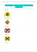 Road Signs - Permit Test Latest Update Graded A+