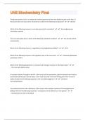 UNE Biochemistry| 215 Final Exam Questions And Answers|30 Pages