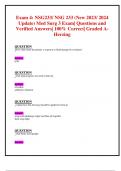 Exam 4: NSG233/ NSG 233 (New 2023/ 2024 Update) Med Surg 3 Exam| Questions and  Verified Answers| 100% Correct| Graded A- Herzing 