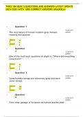 THEO 104 QUIZ 5 QUESTIONS AND ANSWERS LATEST UPDATE 2023/2024 WITH 100% CORRECT ANSWERS GRADED A+