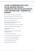 ATI RN COMPREHENSIVE EXIT  EXAM 2024/2025 UPDATE|  COMPLETE TEST BANK QUESTIONS  AND ANSWERS 100% VERIFIED BY  EXPERT 