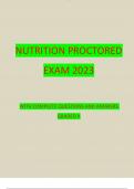 NUTRITION PROCTORED  EXAM 2023