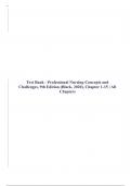 Test Bank - Professional Nursing-Concepts and Challenges, 9th Edition (Black, 2020), Chapter 1-15 | All Chapters