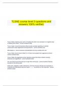  TLSAE course level 3 questions and answers 100% verified.